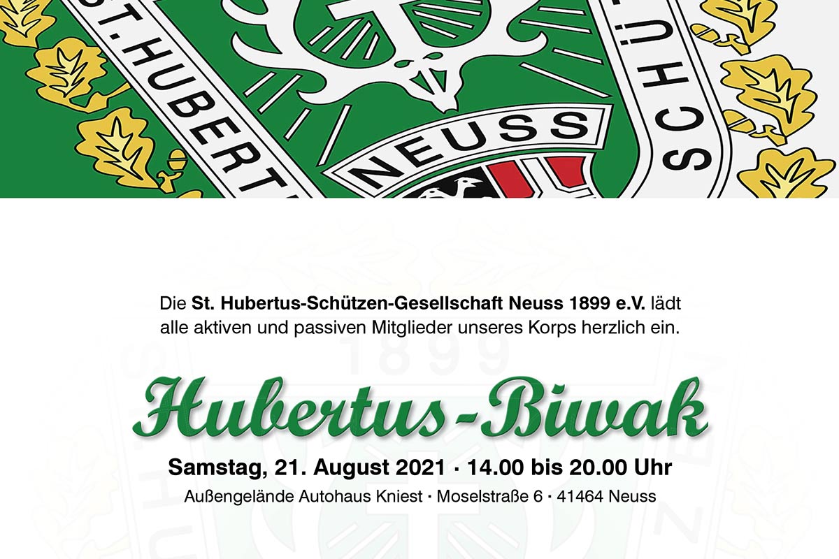 Einladung Hubertus Biwak 2021