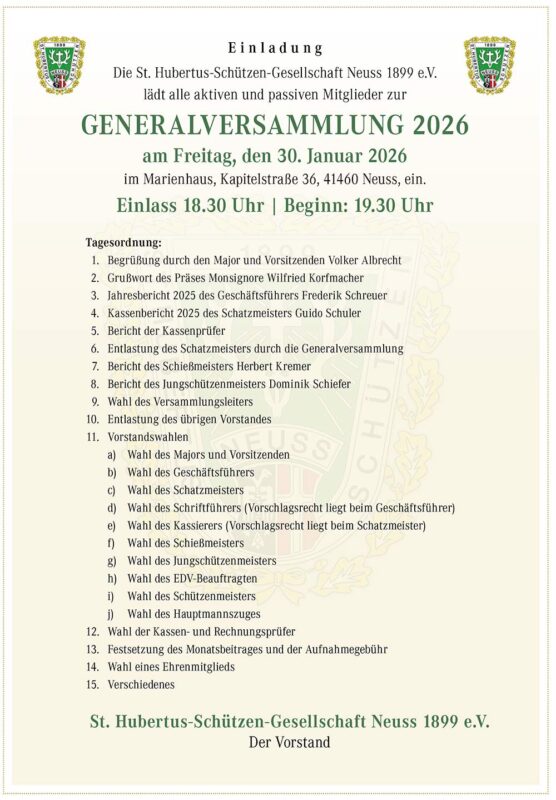 Generalversammlung 2026